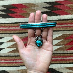 Sterling turquoise Native American necklace